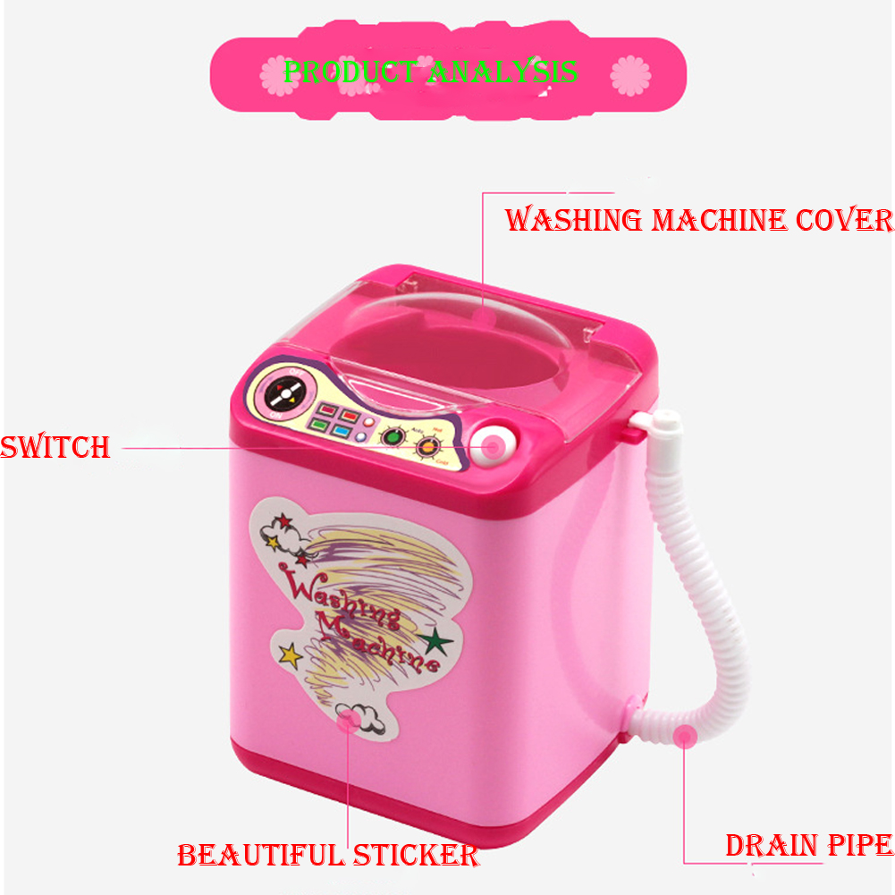 juguetes del hogar juguetes y juegos juguetes del hogar mini infantil lavadora electrica de juguete util para lavar belleza esponjas sombra de ojos pincel de maquillaje cepillos ninas los ninos fingen jugar