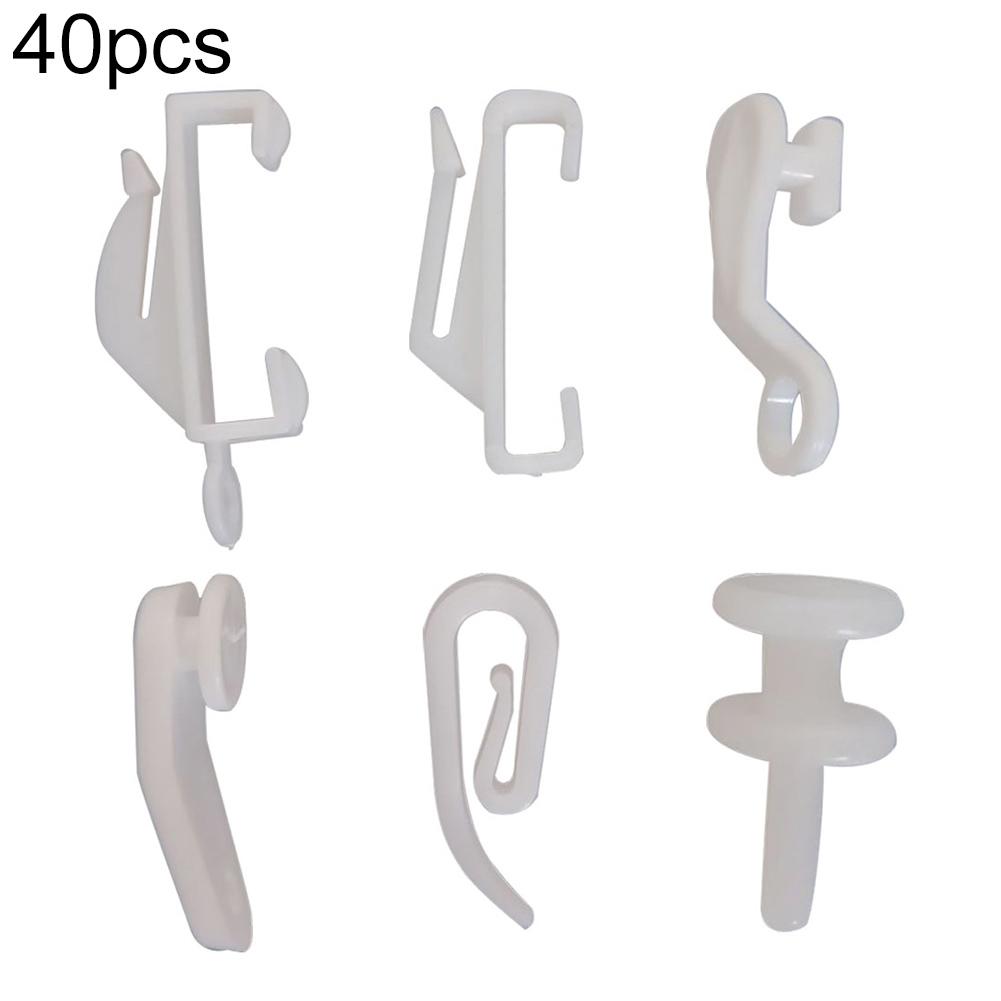 Curtain Rail Rotary Ring Pole Plastic Circle Hanging Loop Clothes Clip Window