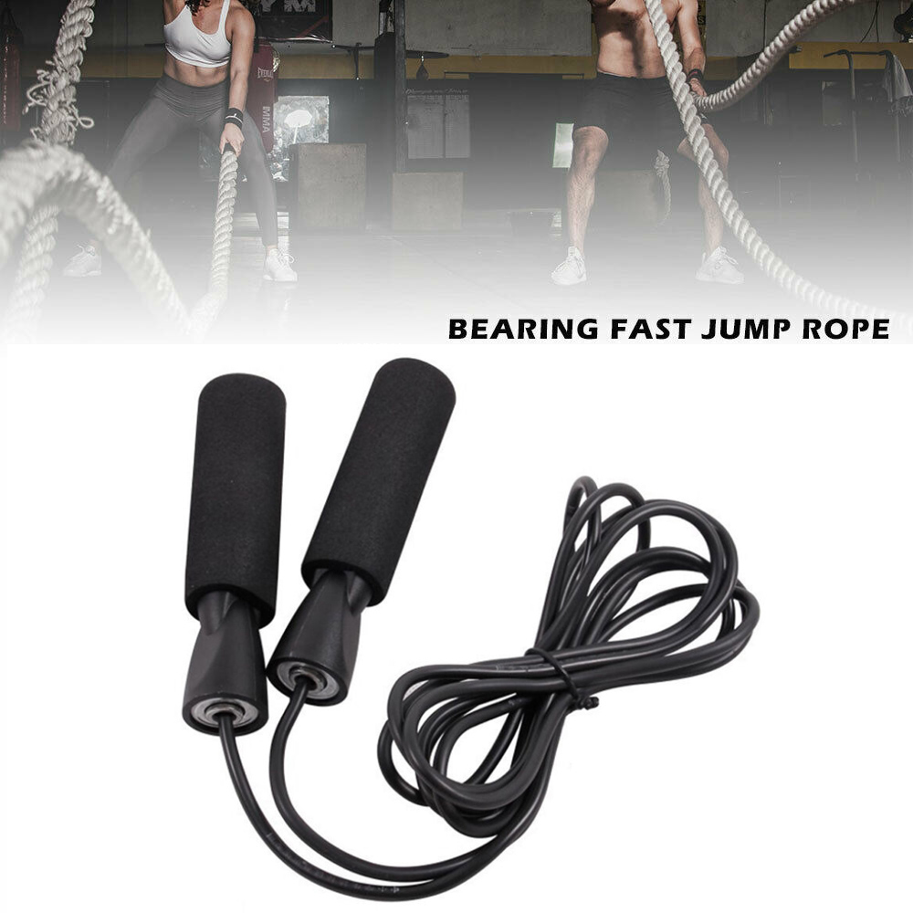 Wire Skipping Adjustable Jump Rope Speed Fitness Sport Gym Aerobic Exercise NEW