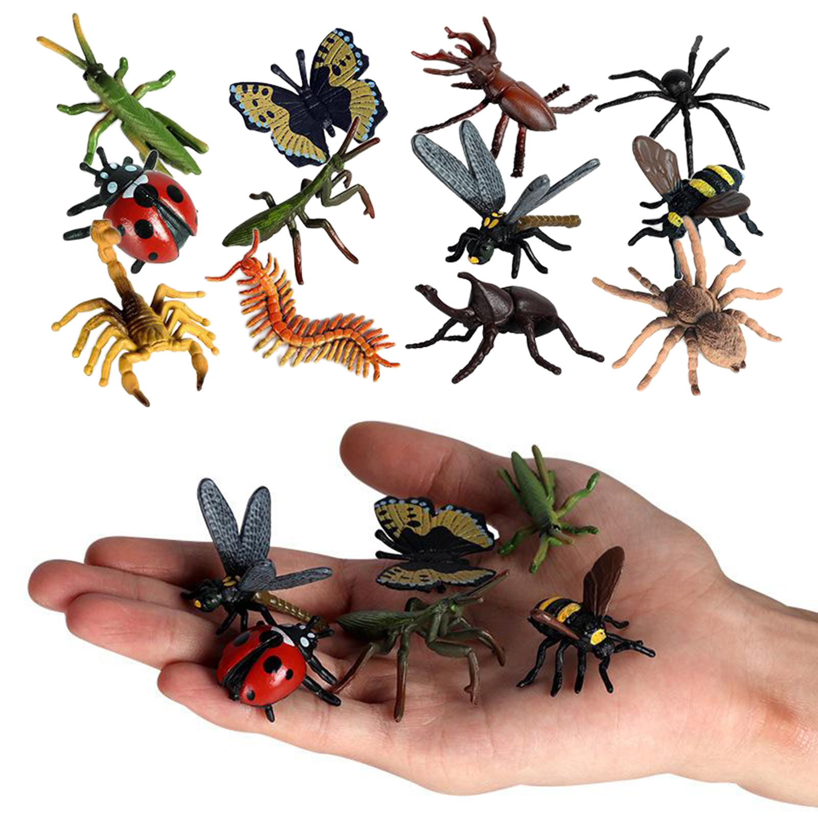12 Pack Bug Beetle Figures Toys Party Supplies Favors 