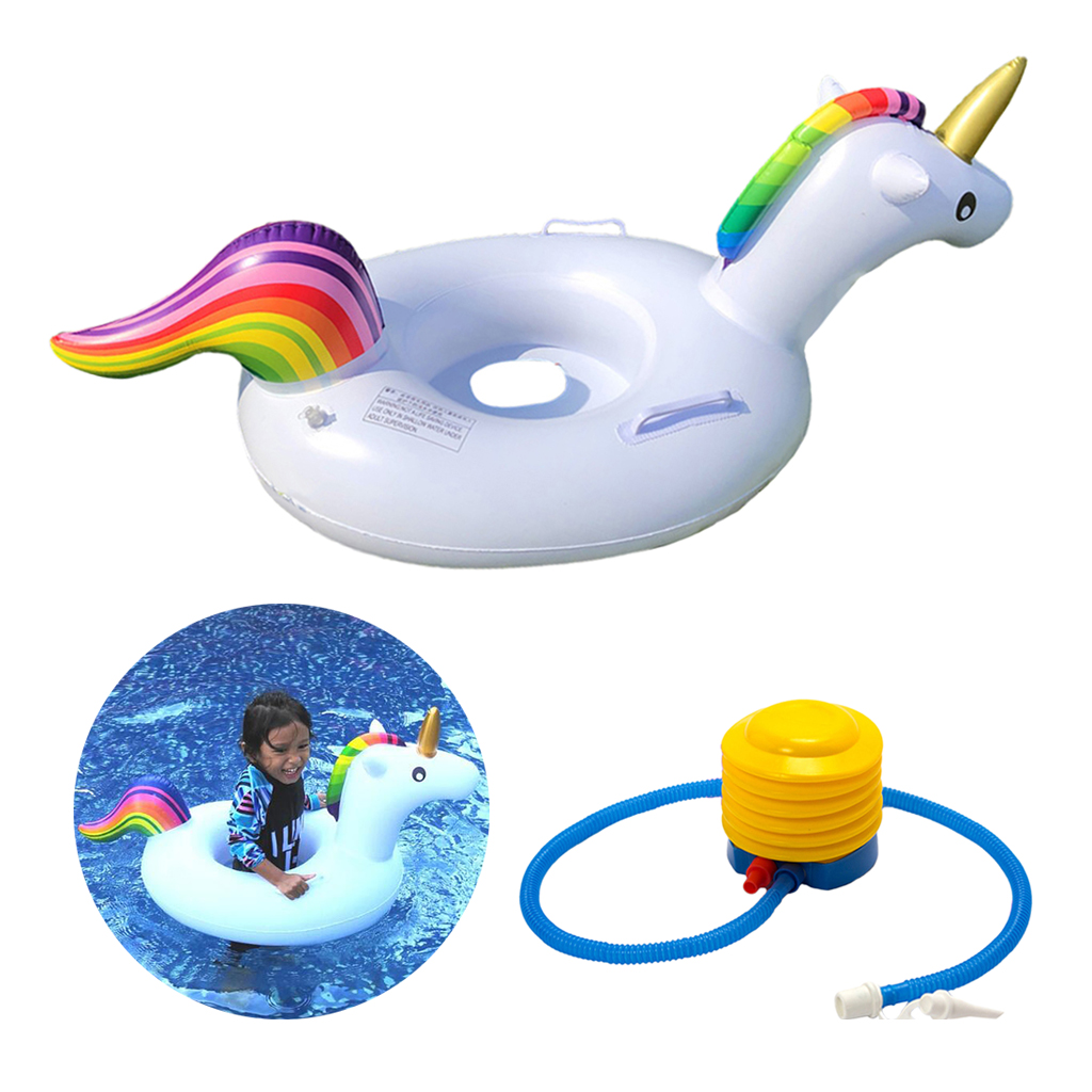 Kids Baby Child Inflatable Unicorn Swimming Pool Ring Float Swim Seat Raft UK