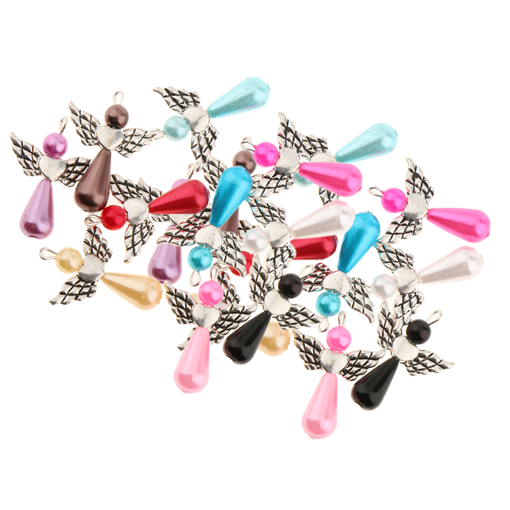 50 x Herz Stil Charms 50 Stk Engel form Charms Antikes Silber Schmuck