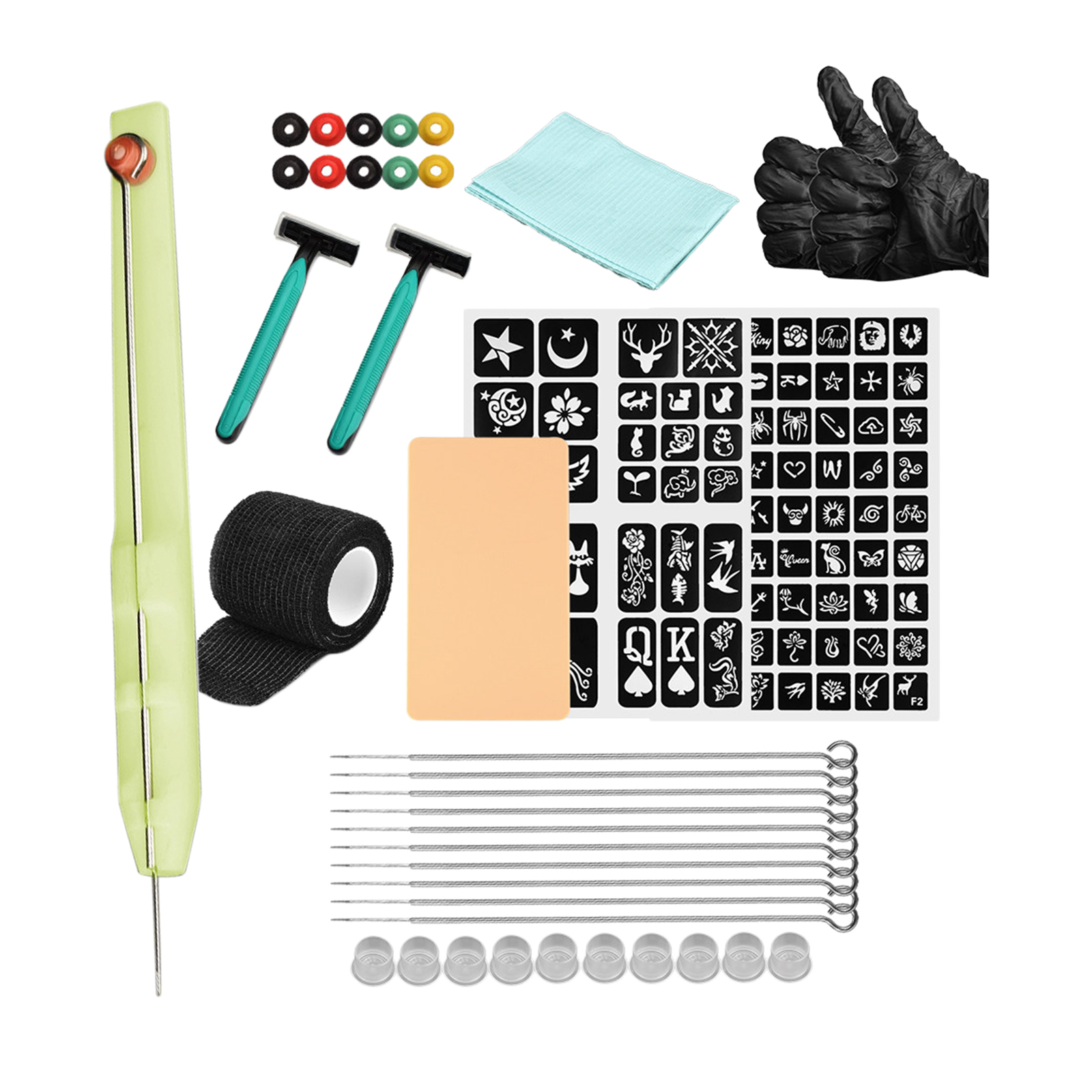 Needles and Poke Tattoo Tool Kit - Clean & Safe Hand Poke Tattoos - DIY Tattoo Tool Kit Easy to Operate