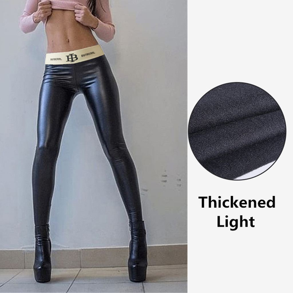 ladies faux leather pants