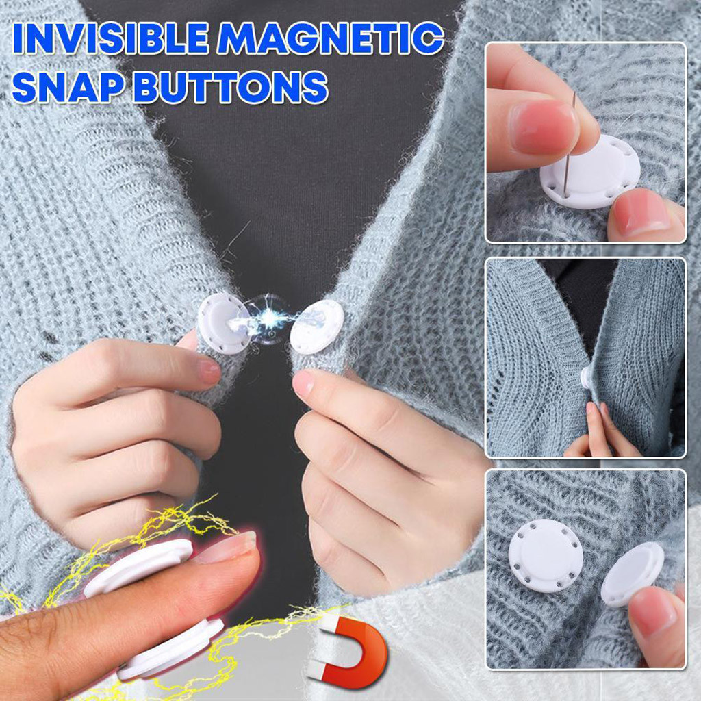 5pc Invisible Hidden Metal Magnetic Buttons Snap Magnet Fastener Handbag Cloth Clasp Diy Sewing Tools Magnetic Button Buttons Aliexpress