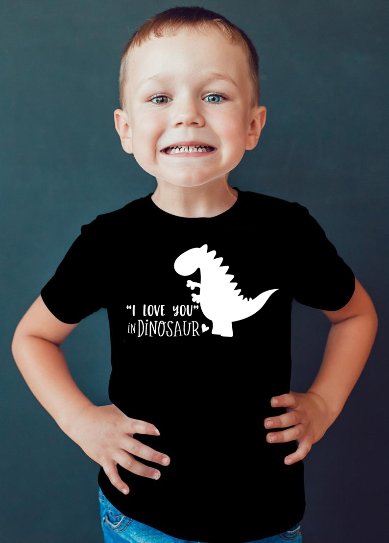 Valentines Day Dinosaur Love Heart Gift Cute Toddler Kids Sweatshirt