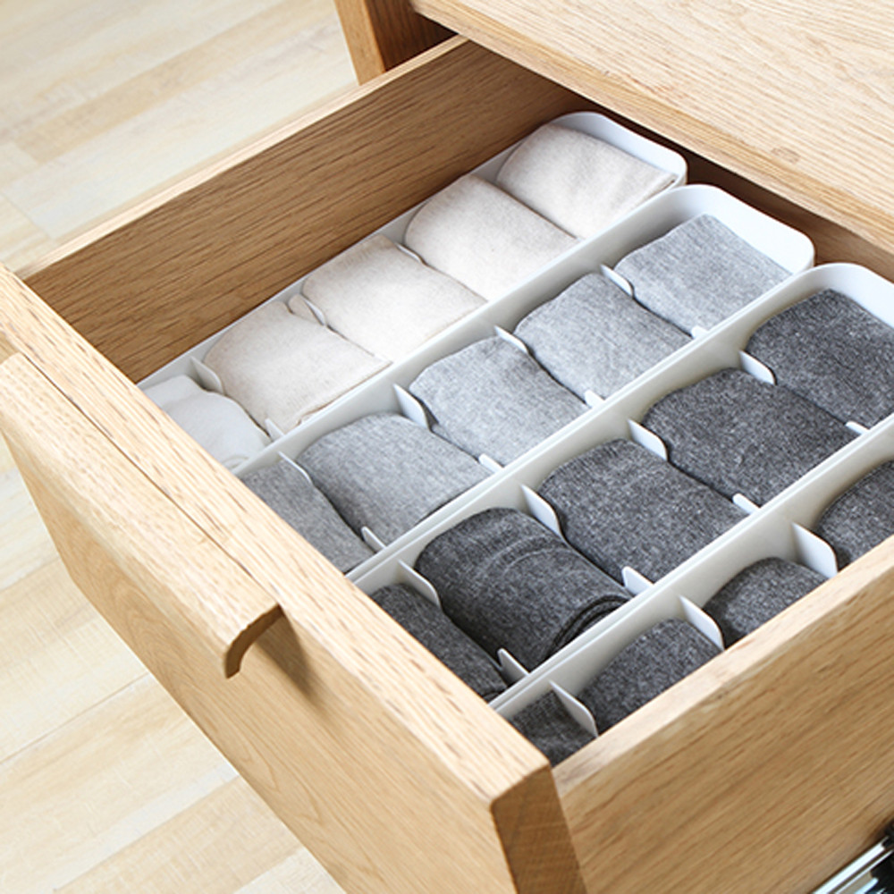 Grid Organizer Storage Box Container Tie Bra Socks Drawer Cosmetic