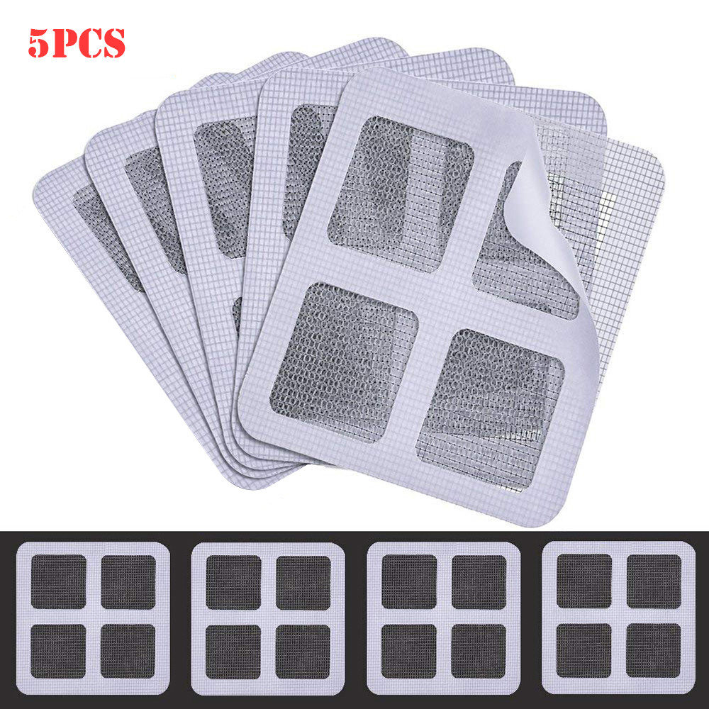 Description Picture 2 of item5PCS Window and Door Screen Repair Patch Adhesive Repair Kit Home Textile hor reparatie tape заплатка на москитную сетку