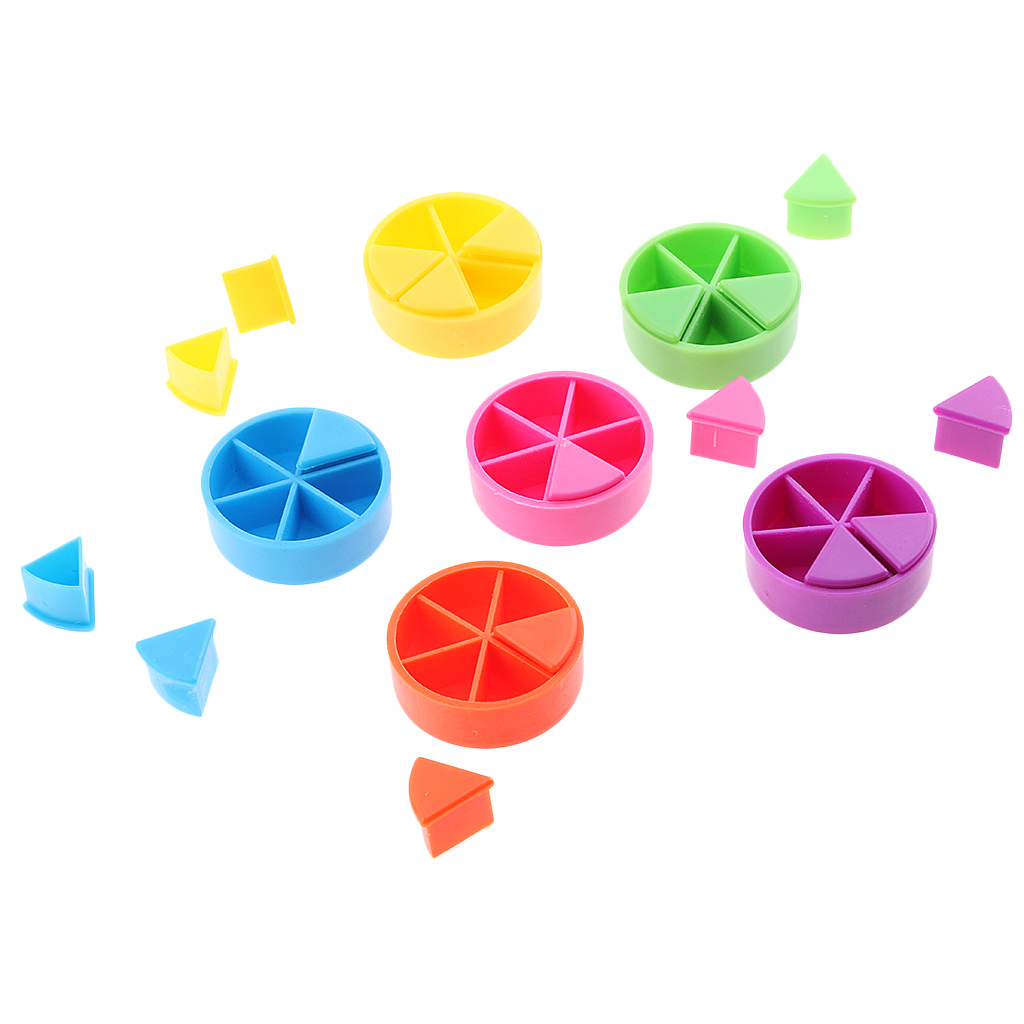 42pcs/pack Multicolor Trivial Pursuit Replacement Game Pieces Pie Wedges 