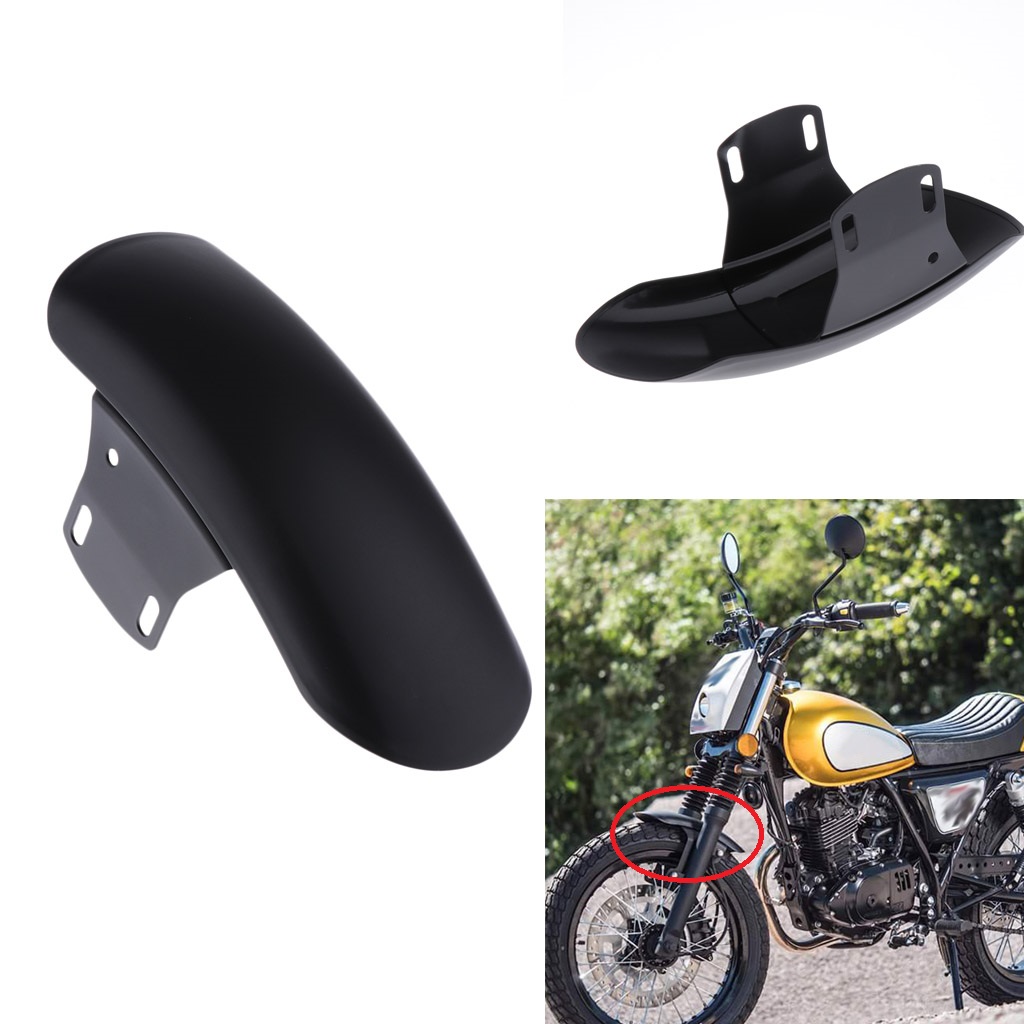 Black KIMISS Front Fender Mud Guard Moto Front Fender Mud Flap Guard Fairing Mudguard Cover for Suzuki GN125 GN250