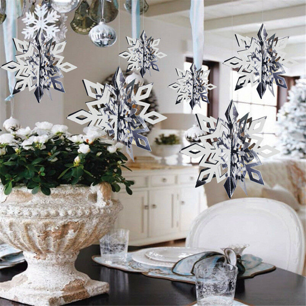 Details about   300pcs Snowflakes Christmas Decorations Christmas Tree Hanging Ornament O0P1 