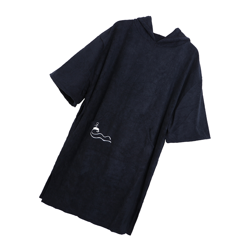 Adult Long Sleeve Surf Beach Hooded Bathrobe Anti-UV Beach Swimming Towel 