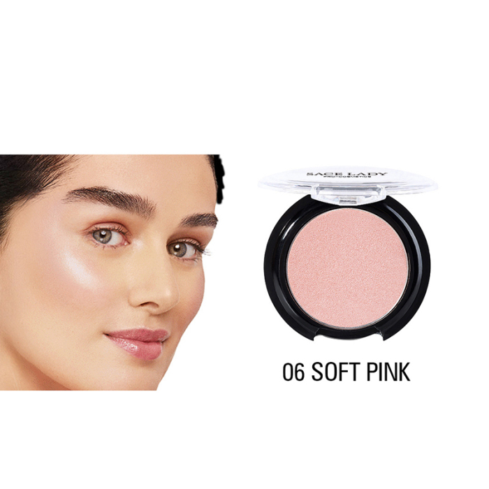 pcs shining blush smooth makeup face contour pink orange blusher