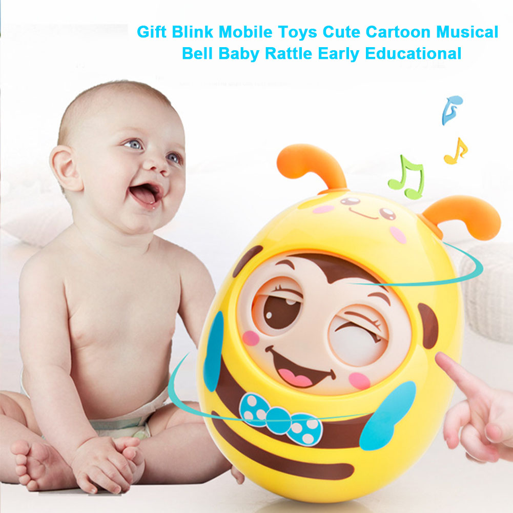 funny teether blink 0-12 months baby rattle gift infant musical