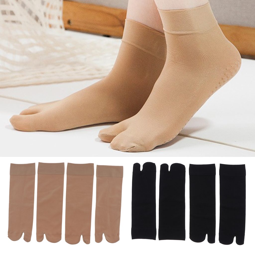 2 Pairs Tabi Socks Womens Non-slip Hidden Invisible Flats Flip Flops Socks  - AliExpress, image size:1024x1024