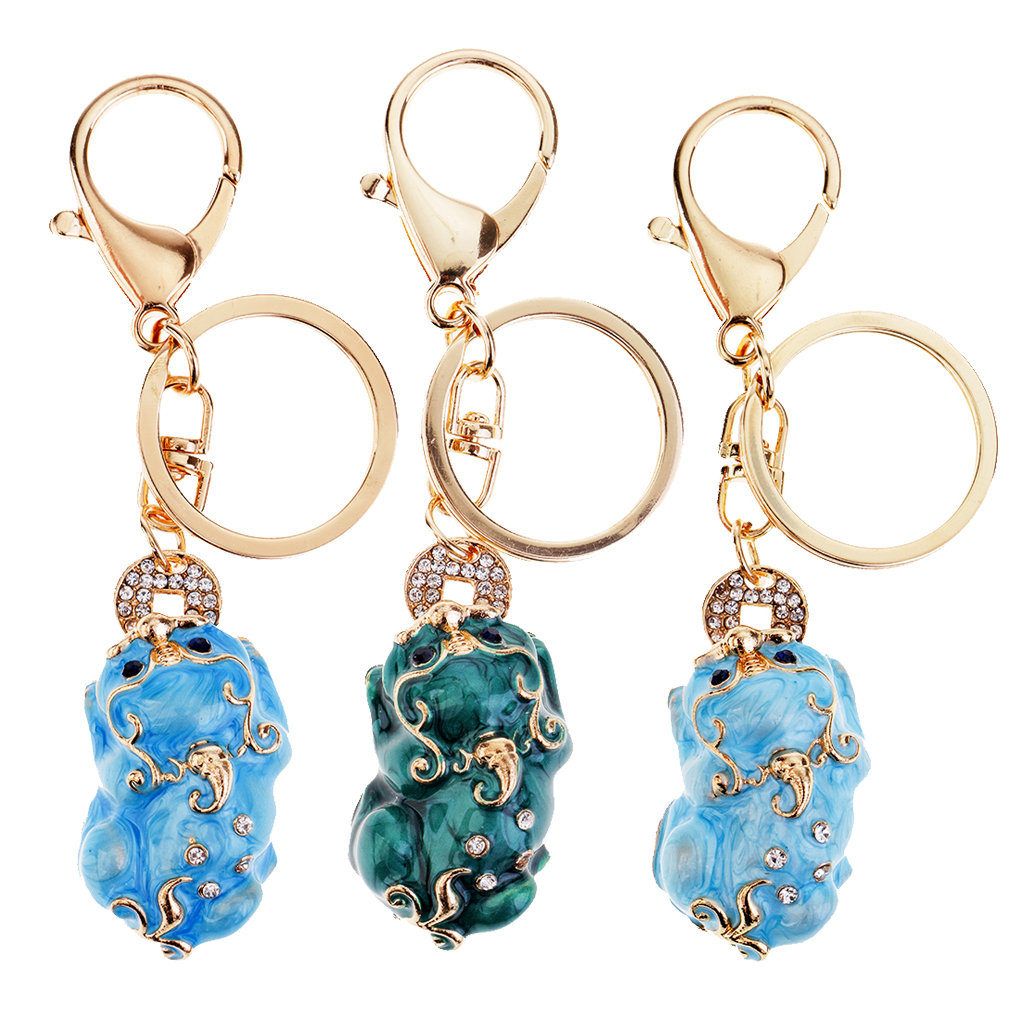 MagiDeal Pi Yao/Pi Xiu Keychains Attract Wealth Luck Women Bag Key Rings #1 
