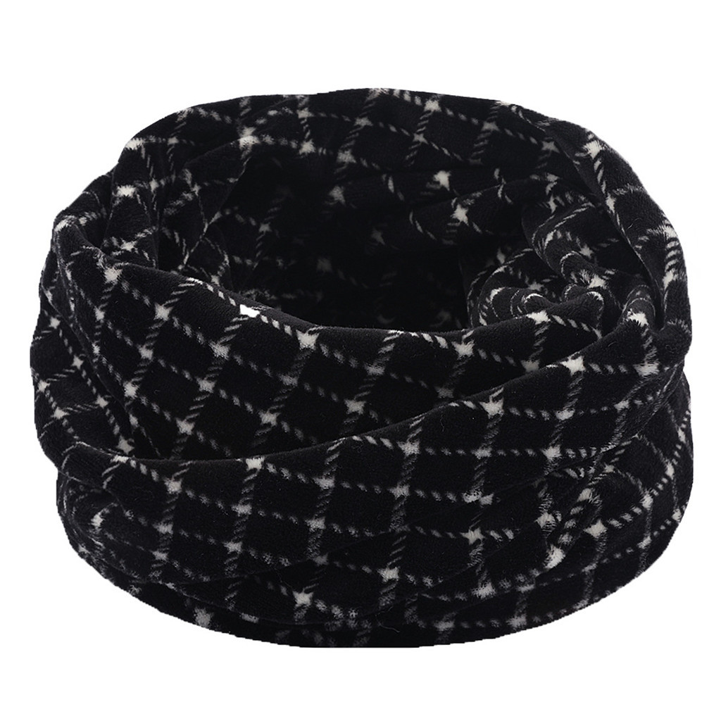 headscarf outdoor ring scarf unisex plaid double