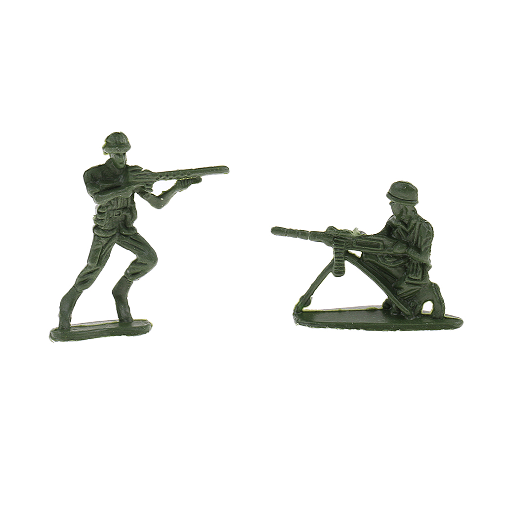 120pcs Green 4cm Plastic Army Men Action Figure World War II Soldiers Toy 