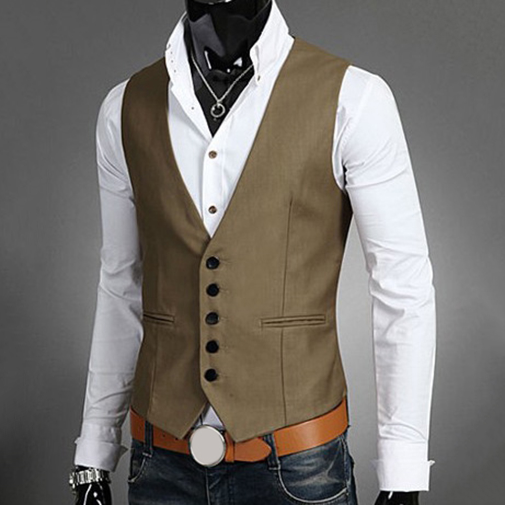 Gilet pour Homme, costume slim, Gilet pour Homme, sans manches, veste d