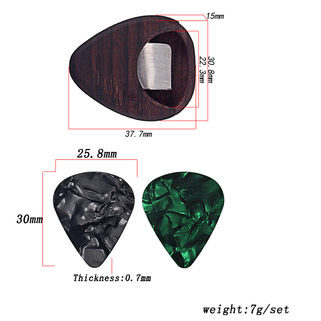 Description Picture 2 of itemRose Wood Guitar Pick Plectrum Box Holder For String Instrument Dark Brown