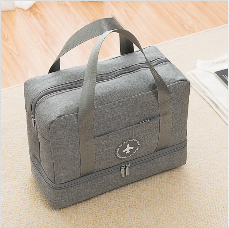 Bolsa con compartimento para zapatos, bolsa de viaje impermeable,  separación de ropa seca y húmeda de gran capacidad - AliExpress Maletas y  bolsas
