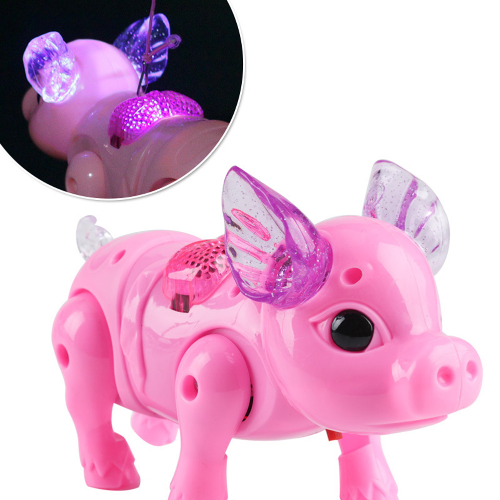 1 Pcs Kid Toys Electric Walking Singing Musical Light Pig Toy with Interactiv@P0 