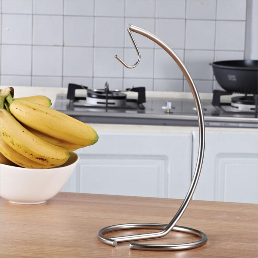 Details about   Wooden Banana Hanger Kitchen Counter Top Fruit Holder Hook Stand Rack Bamboo