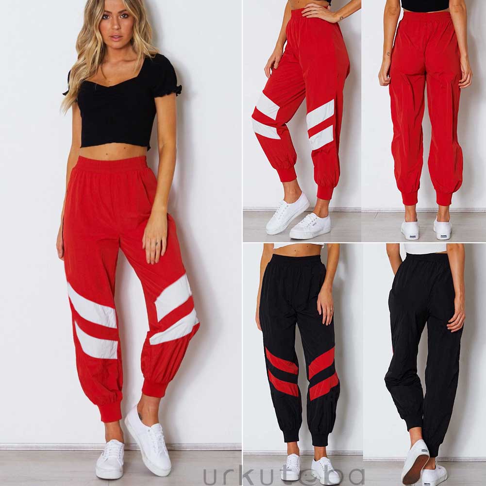 red sweatpants for women