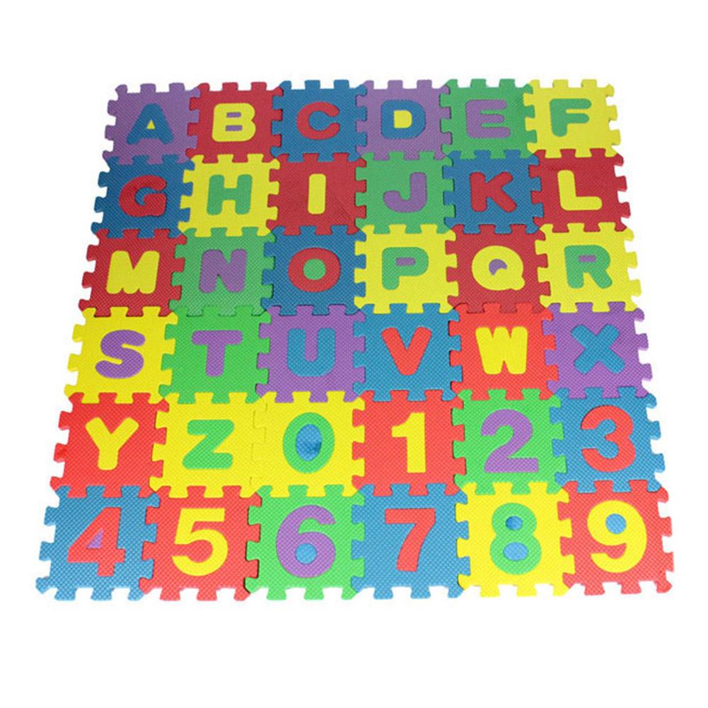 60Pcs EVA Foam Russian Alphabet Letters Numbers Floor Baby Mat Learn toy  J7 