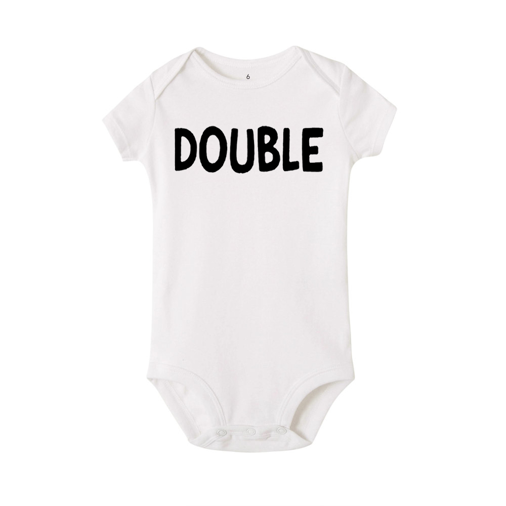 Double Trouble Twin Best Friend Outfits Baby Girls Unisex Twins Onesies Newborn