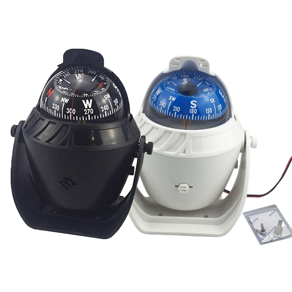 Outdoor Camping LED Light Nautical Compass Guide Ball Marine