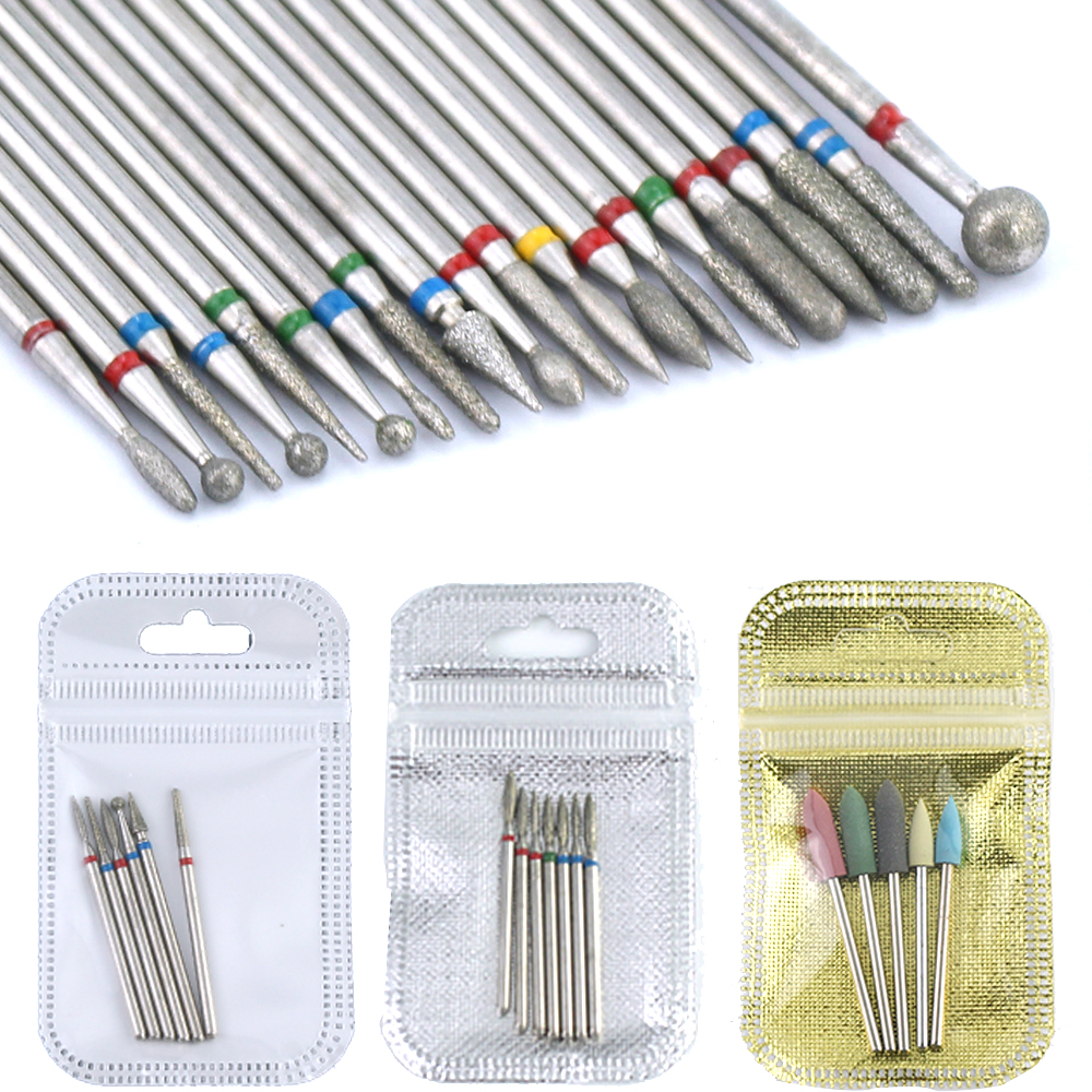 Description Picture 3 of item6/7 Diamond Nail Drill Bits Set Cutters Manicure Silicon Ceramic Stone Electric Milling Cutter for Pedicure Manicure Machine