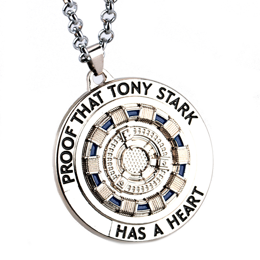movie marvel avengers iron man metal pendant couple keyring