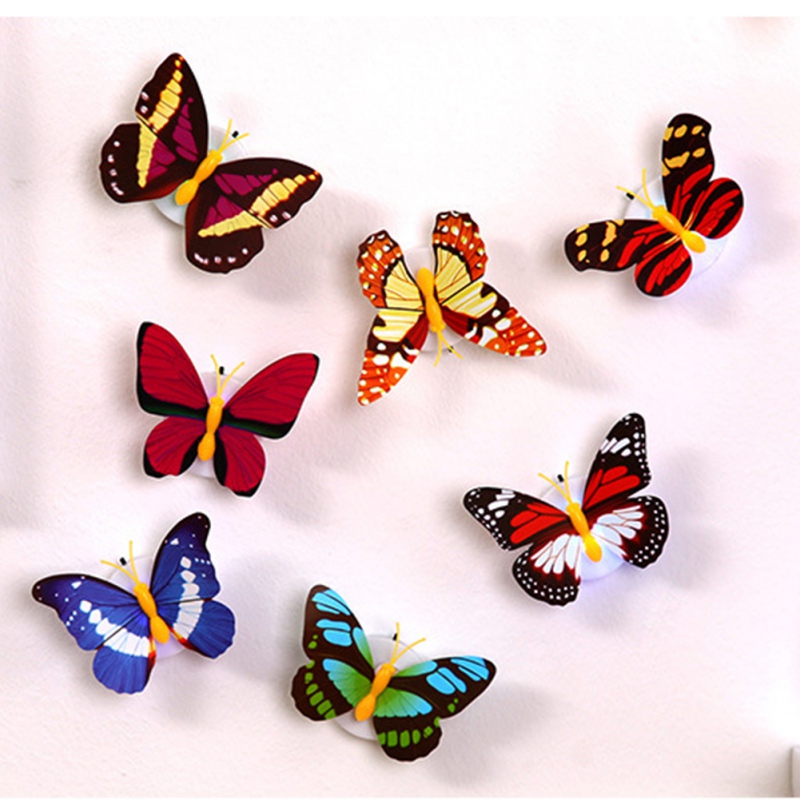 decals stickers vinyl art 10 uds pegatinas de mariposa 3d para pared luces led de noche diy pegatinas de home garden devidesert com