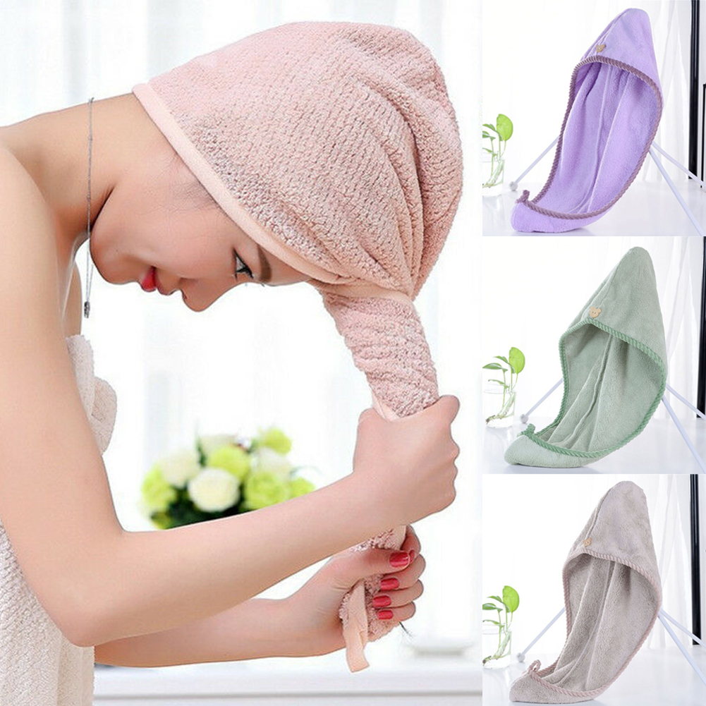 Large Quick Dry Magic Hair Turban Towel Microfibre Hair Wrap Bath Towel Cap NEW 