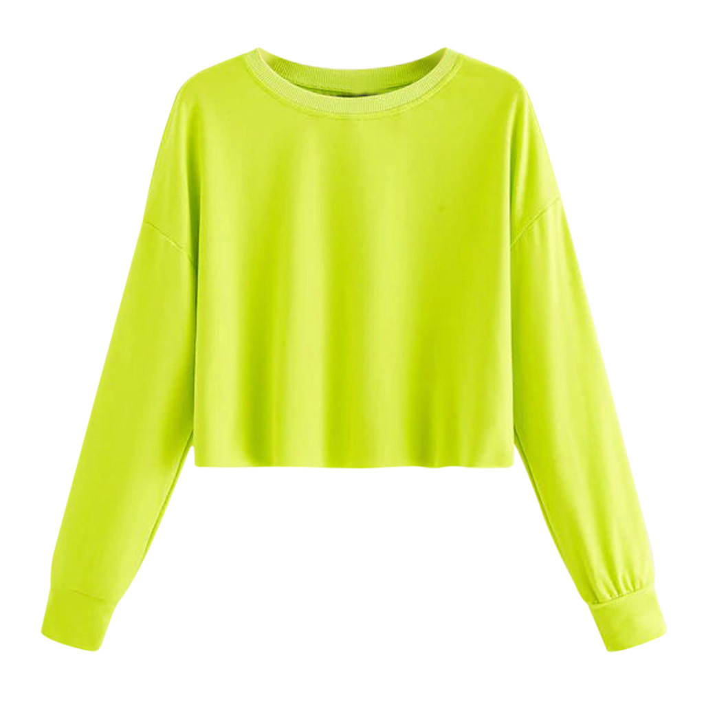 neon green cropped hoodie