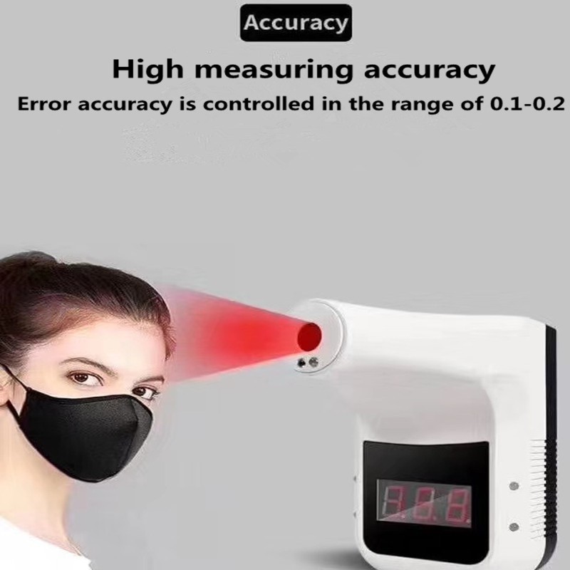Non-Contact Thermometer Hand Free Forehead Thermometer Ideal for Home Mall and Subway Super Market Wall-Mounted Body Thermometer Infrared Thermometer Office