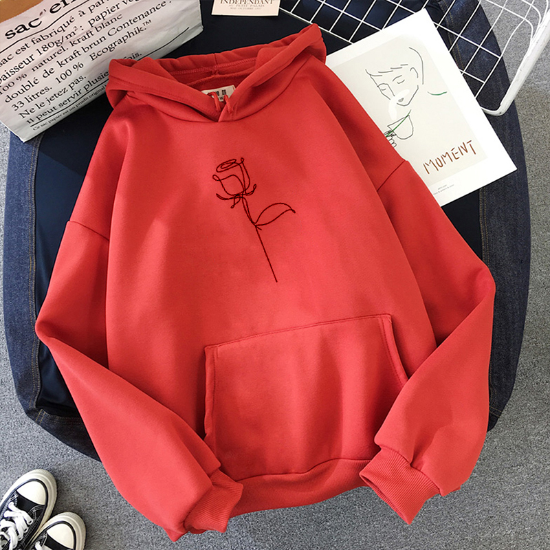 Women Harajuku Hoodie Loose Sweatshirt Long Sleeve Tops Hooded Pullover SoWKSPDE