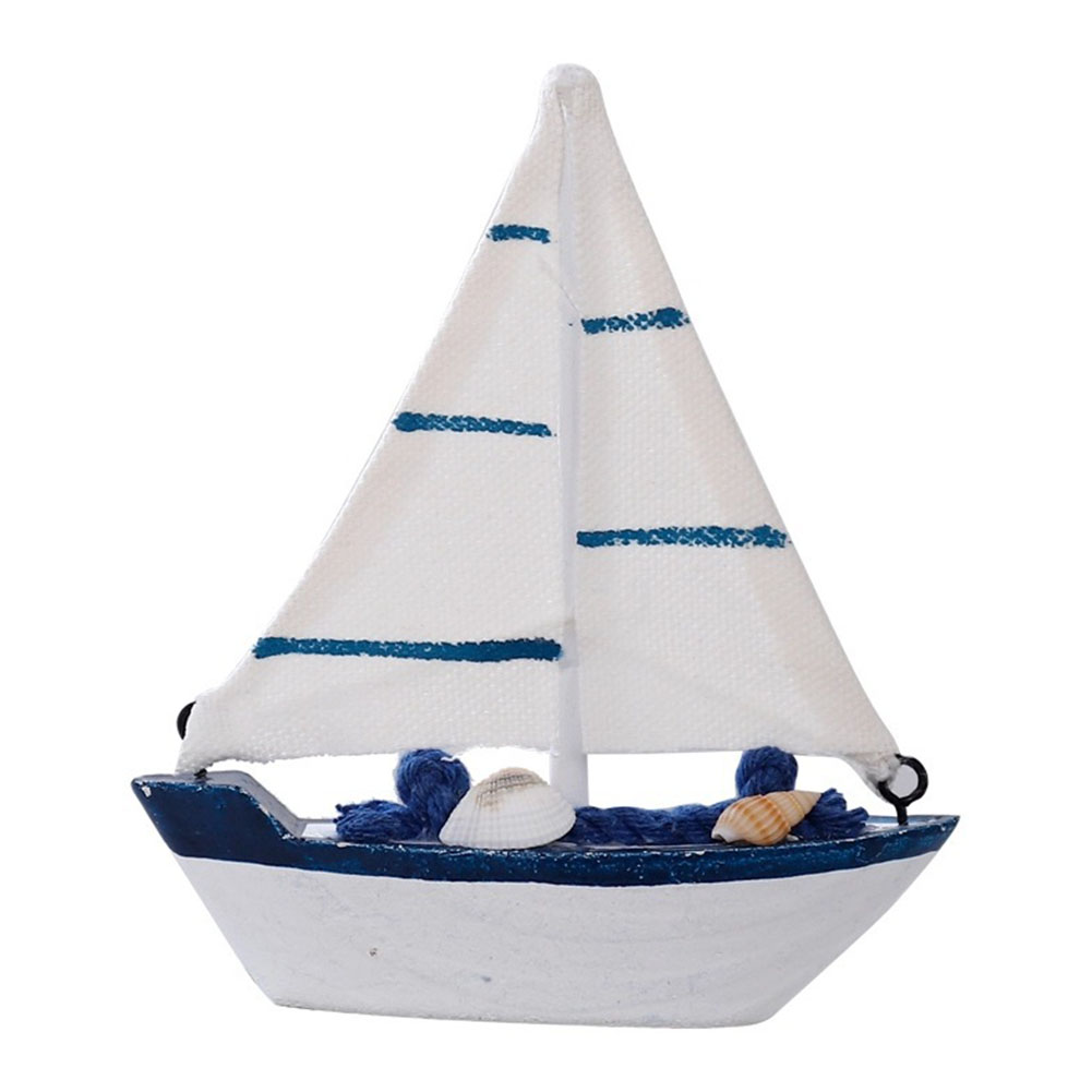 mediterranean style decorative wooden boat model crafts.