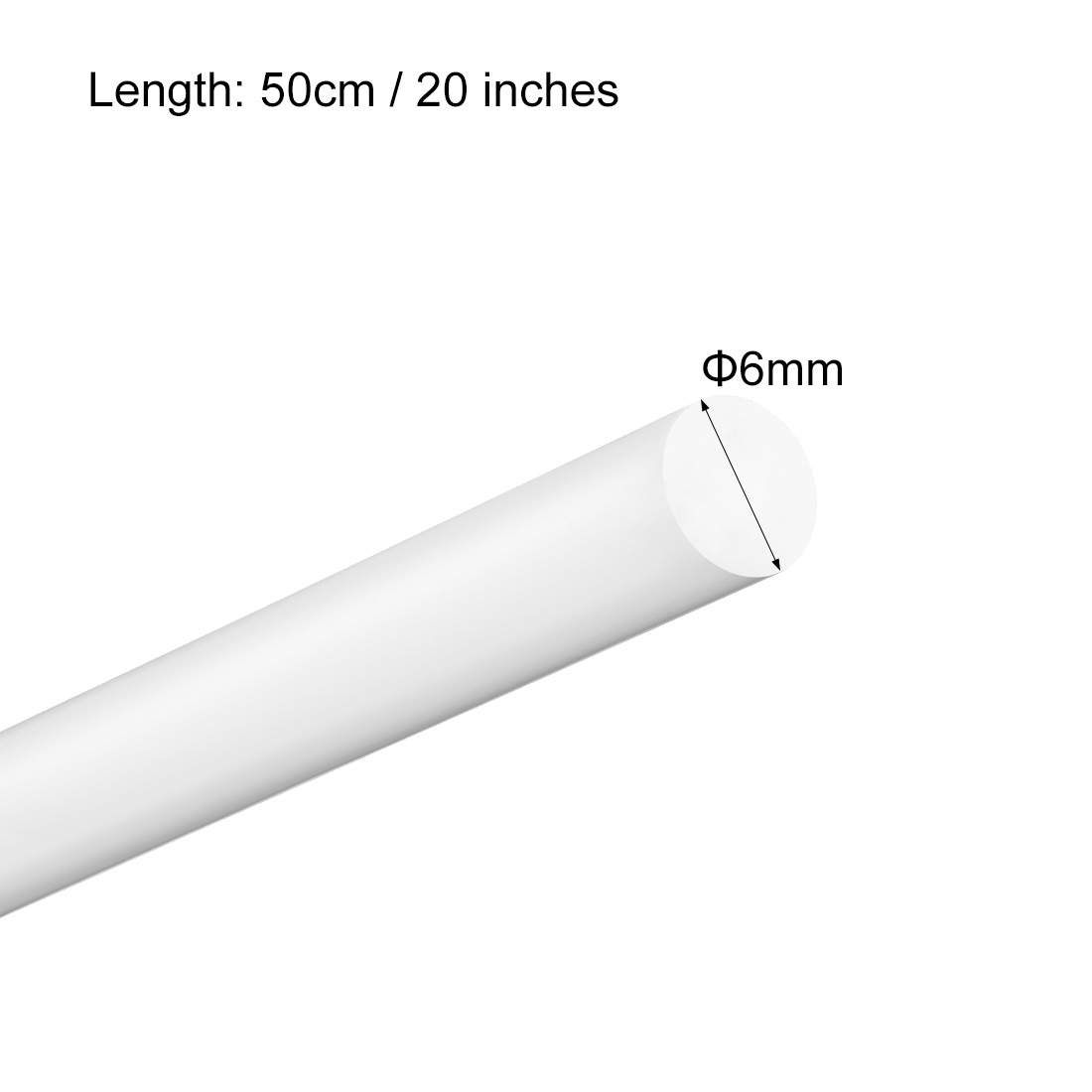 uxcell ABS Styrene Plastic Round Bar Rod,1//16 inch Dia 20 inch Length,White for Architectural Model Making DIY 6pcs