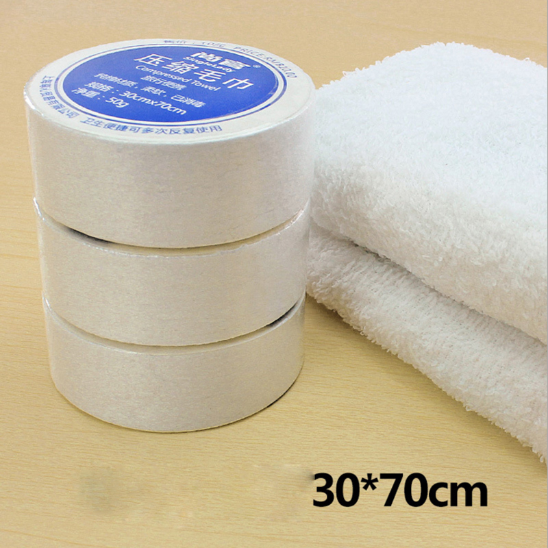 1X Portable Magic Mini Compressed Towel Cotton Face Washcloth Travel Reusable 