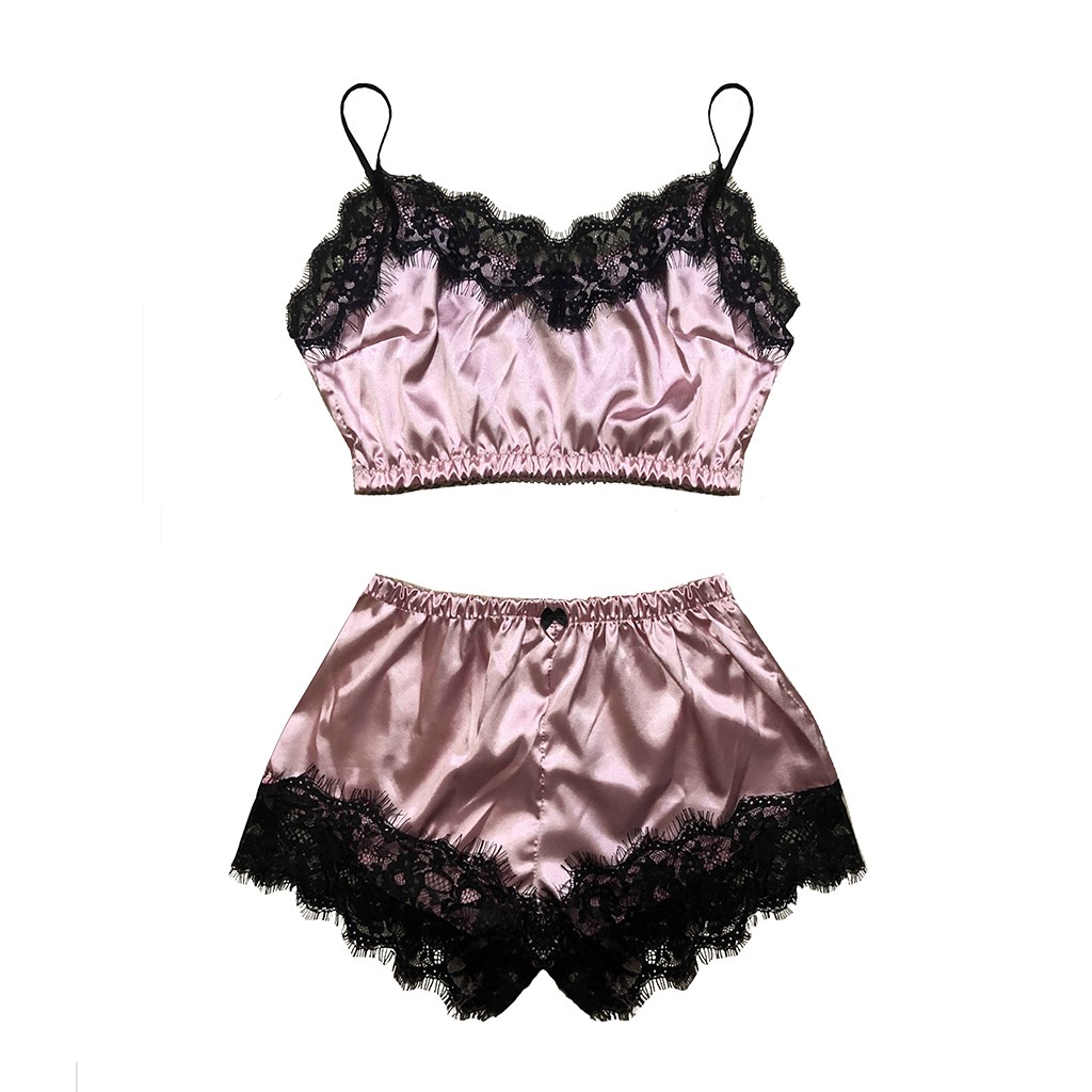Skirt - Lingerie Set Silk & Lace