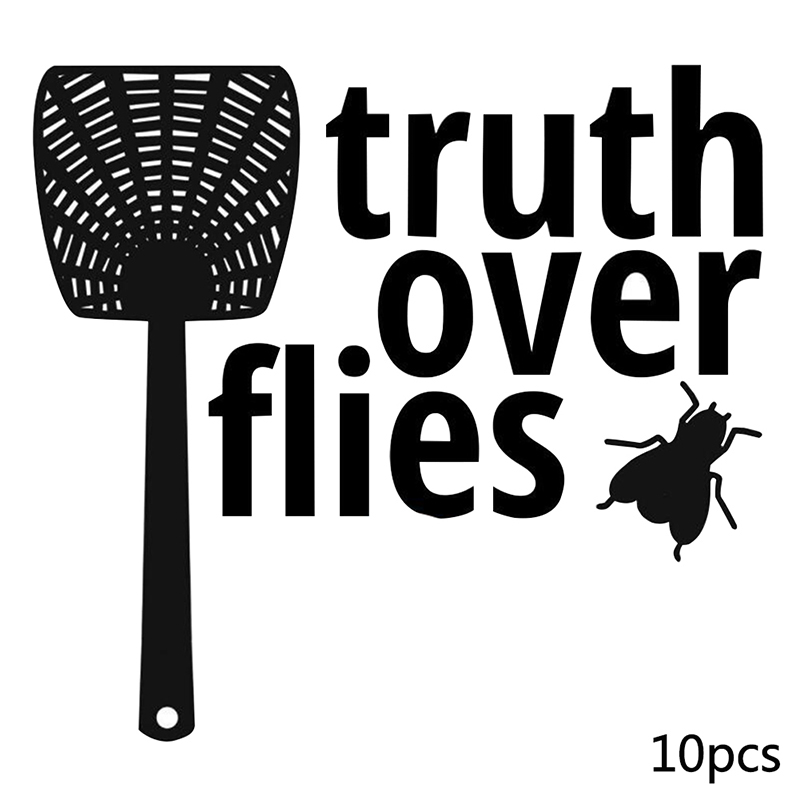 Truth Over Flies Fly Swatter Cute Palm Pattern Mosquito Lightweight 