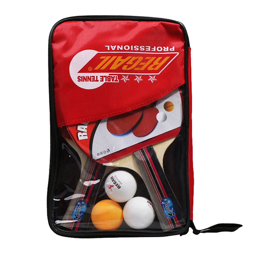 Professional Table Tennis Ping Pong Racket Paddle Bat 3pcs Balls Bag Set USA 