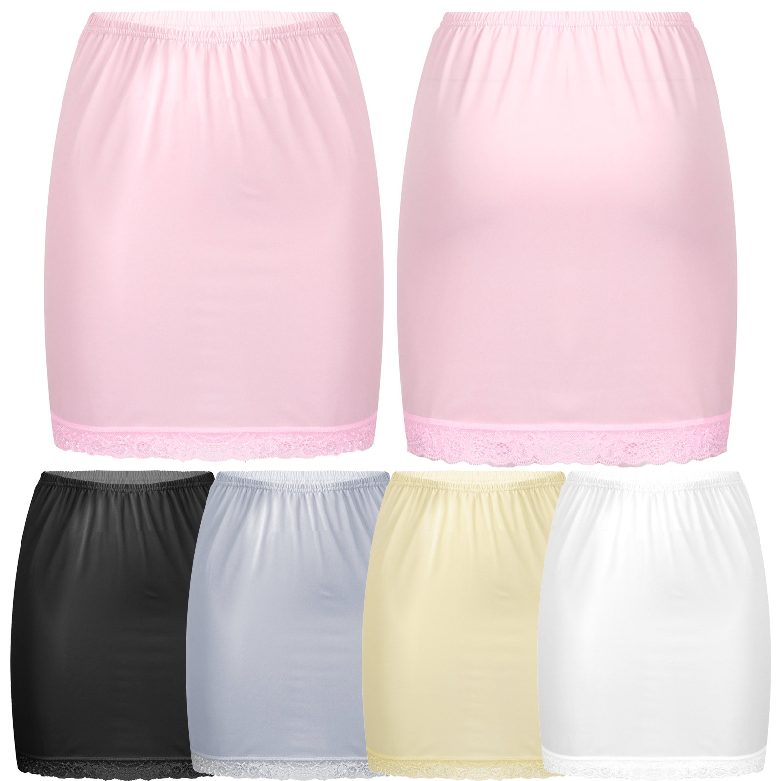 Description Picture 2 of itemWomen High Waist Half Slip Petticoat Skirts Girls Commuter Office Petticoat Skirt Ladies Wild Card A Line Underskirt Underdress