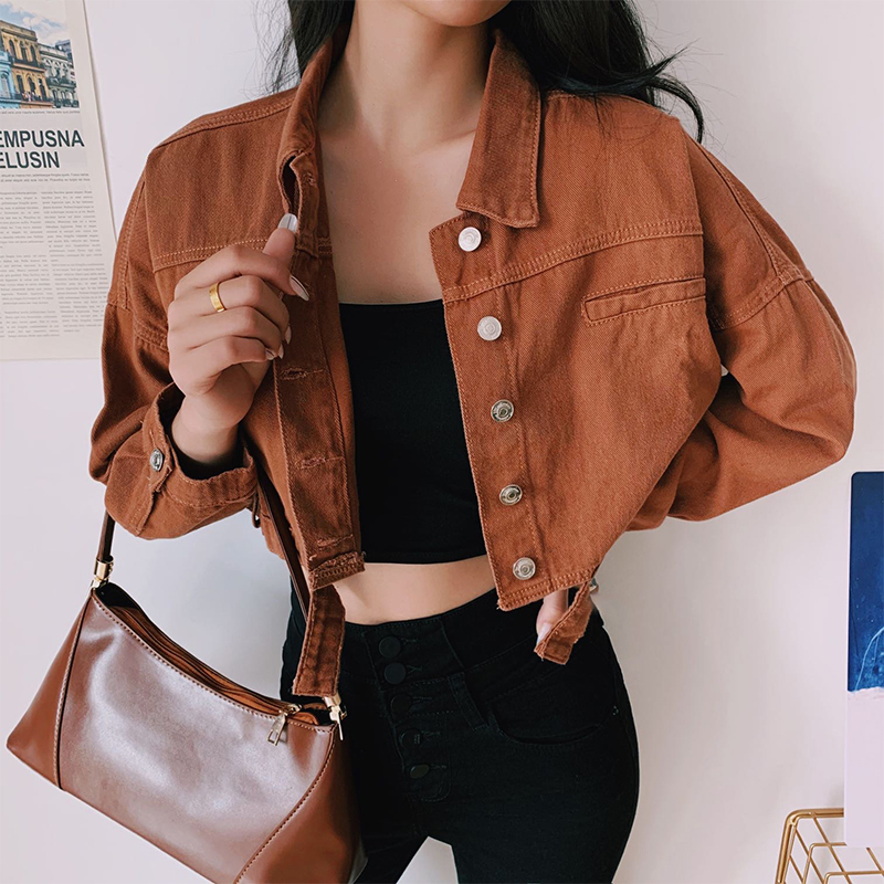 petite cropped jean jacket