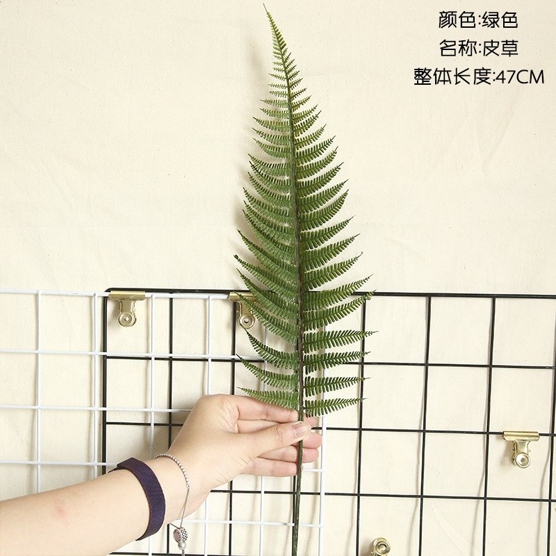 Description Picture 4 of item1pc Home decor Simulation fern leaf Artificial flower Grass Green Plant Persian leaves for DIY Wedding Christmas Decoration