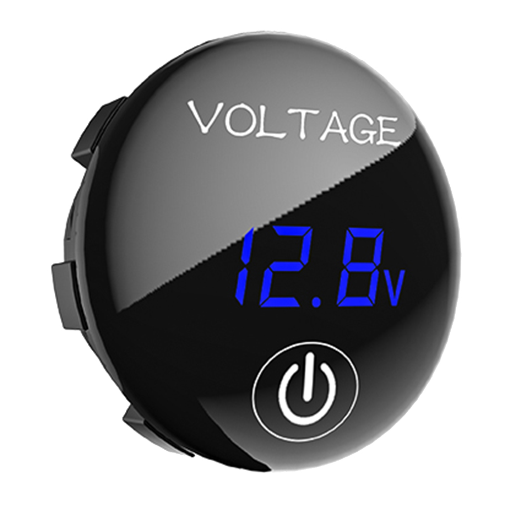 5-48V Digital Voltmeter Touch Switch LED Panel Volt Meter Battery Gauge Car Boat 