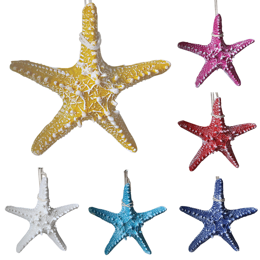 with a hanging string design, you can use the starfishes to