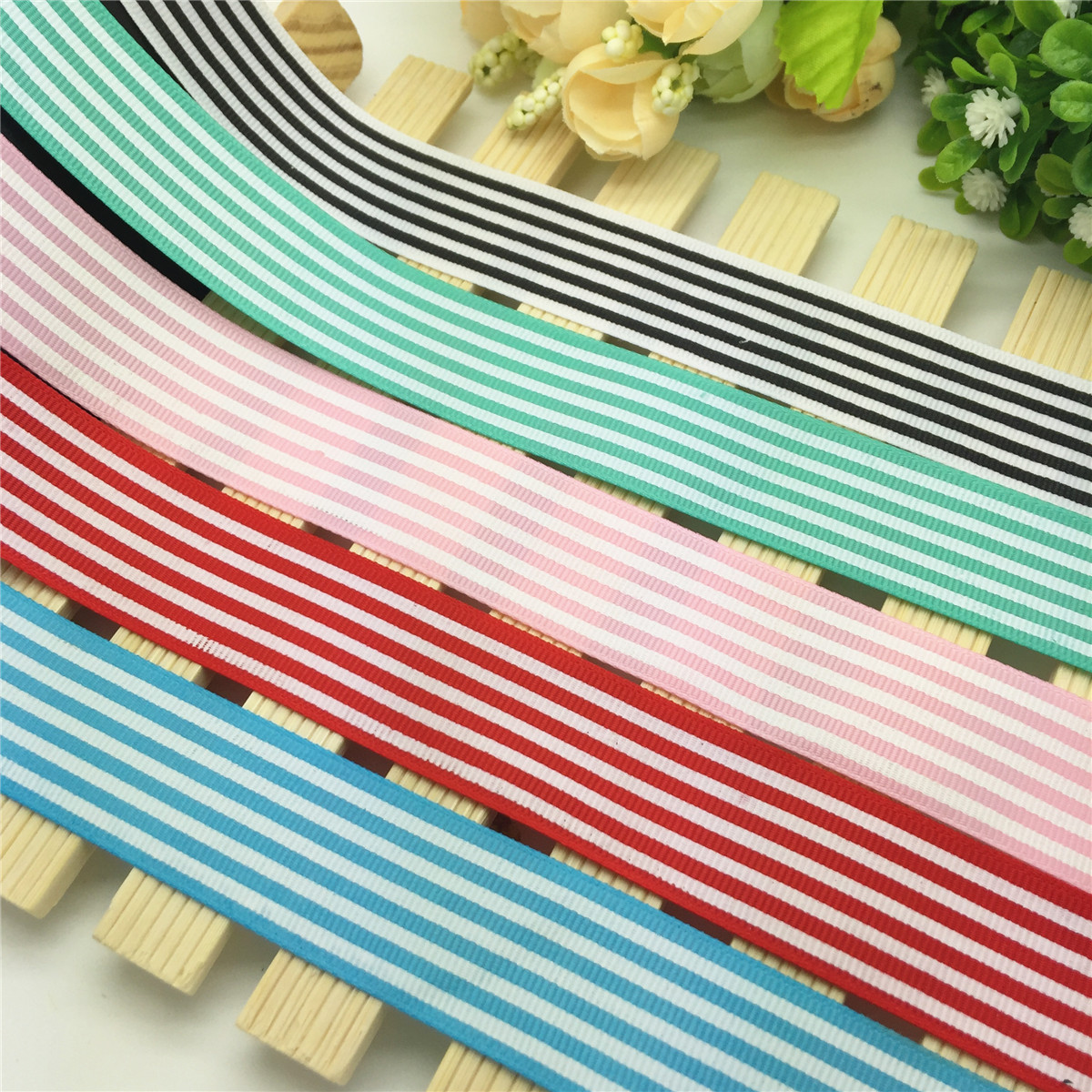 5 Yards 1/'/' 25mm Multicolor butterfly pattern Printed Grosgrain Ribbon Hair Bow